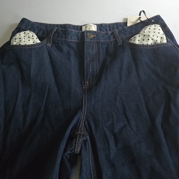 NEW KATE SPADE x Target Jeans Women’s Size 14 High Rise Straight Leg Wide Cuff - Picture 6 of 13